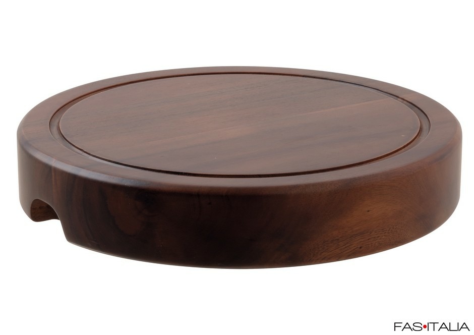 Tagliere in legno di acacia diam. 34 cm