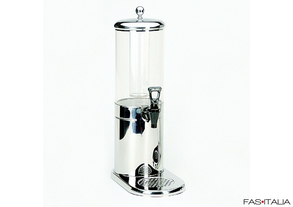 Distributore inox per succhi 4 lt con portaghiaccio