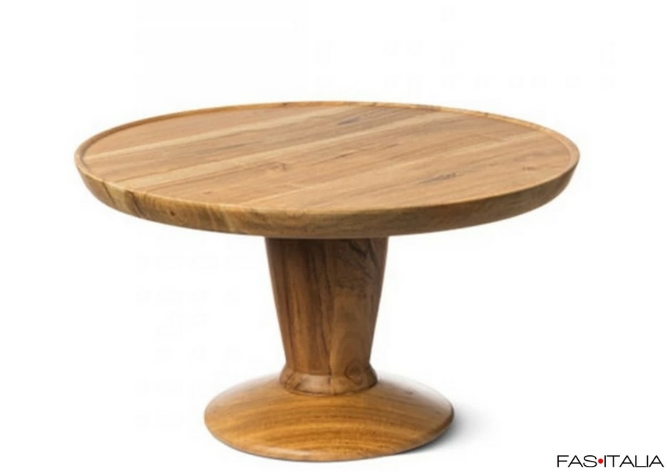 Tagliere tondo in legno con maniglie