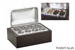 Portaverdure 4 scomparti riscaldato elettrico con resistenza
