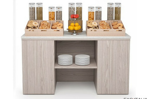 Mobile per buffet 159x68 con ante e vano centrale a giorno