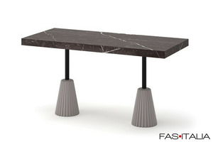 Tavolo buffet con basi in cemento