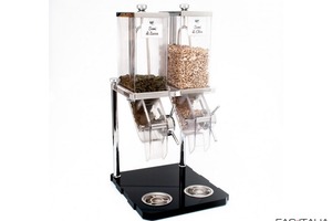 Dispenser doppio inox cromato per semini Dispenser doppio inox cromato per semini