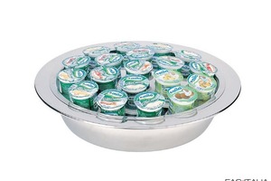 Porta yogurt refrigerato rotondo Inox