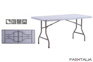 Tavolo in polietilene gambe pieghevoli 152x75 Tavolo in polietilene gambe pieghevoli 152x75