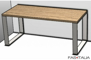 Tavolo con gambe in metallo 180x80 Tavolo con gambe in metallo 180x80