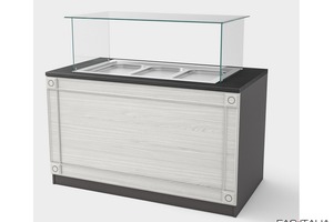 Mobile per buffet 150 cm Top con banco caldo Mobile per buffet 150 cm Top con banco caldo