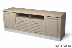 Mobile buffet classico 240x60 a 2 ante e cassetti