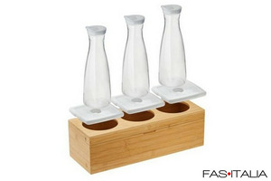Set refrigerato in bambù 3 caraffe Set refrigerato in bambù 3 caraffe