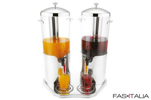Distributore doppio per succo di frutta Distributore doppio per succo di frutta
