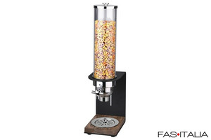 Dispenser cereali legno e acciaio inox 3 lt Dispenser cereali legno e acciaio inox 3 lt